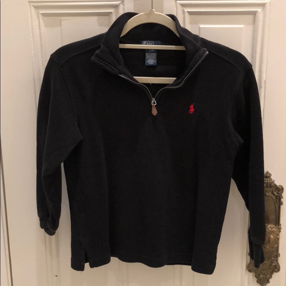Polo by Ralph Lauren size 8 zip pullover black